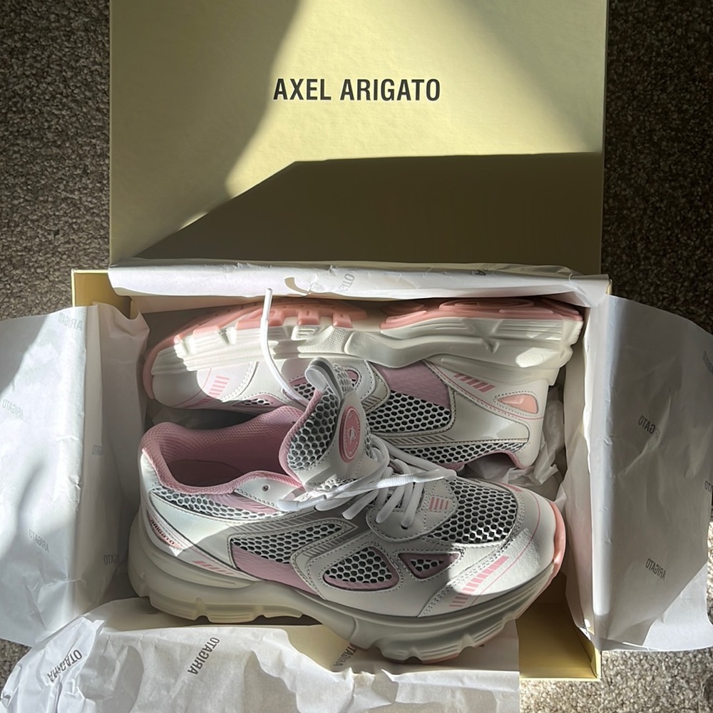 Axel Arigato marathon sneakers (white & pink) size 38